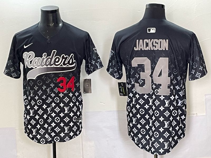 Men 2025 Oakland Raiders #34 Jackson black Nike Limited NFL Jersey style 033->oakland raiders->NFL Jersey